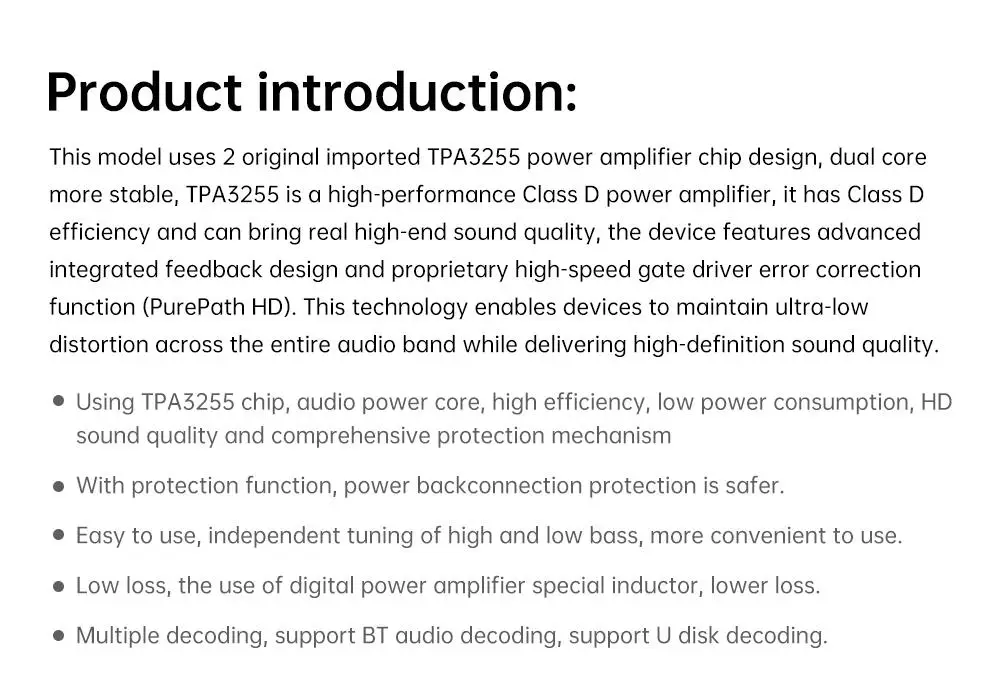AS21HPA high-power Bluetooth digital amplifier board 2.1 channel subwoofer 300W * 2+600W imported TPA3255 chip