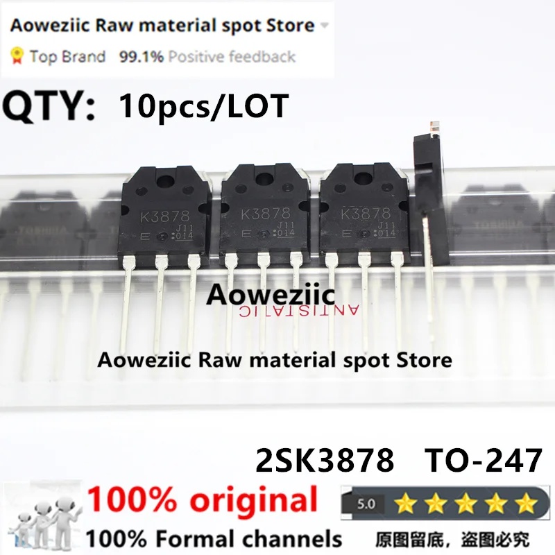Aoweziic 2021+ 100% New Imported Original K3878 2SK3878 TO-247 N-Channel MOS Type Switching Regulator Applications 9A 900V