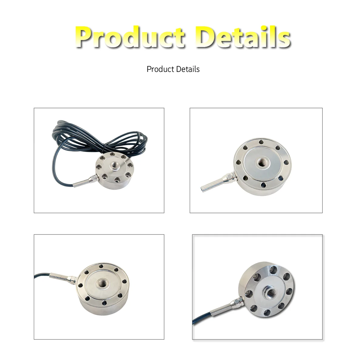 Wheel Spoke Load Cell 8/16 Mount Holes Compression Sensor with Cable 30kg-5000kg 40-100t Custom for Press Weighing System