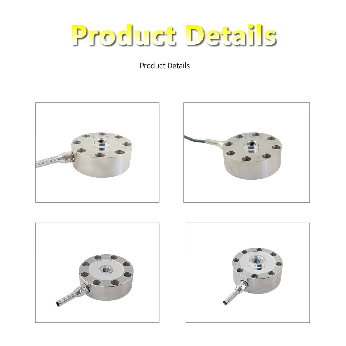 Wheel Spoke Load Cell 8/16 Mount Holes Compression Sensor with Cable 30kg-5000kg 40-100t Custom for Press Weighing System