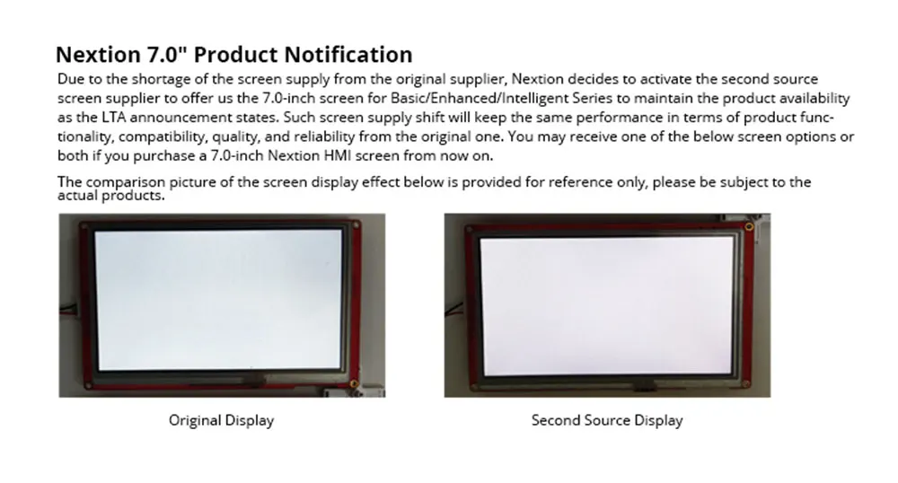 NEXTION 7.0'' Intelligent LCD Touch Display Module NX8048P070-011C/R Multifunction HMI Resistive/Capacitive Without Enclosure