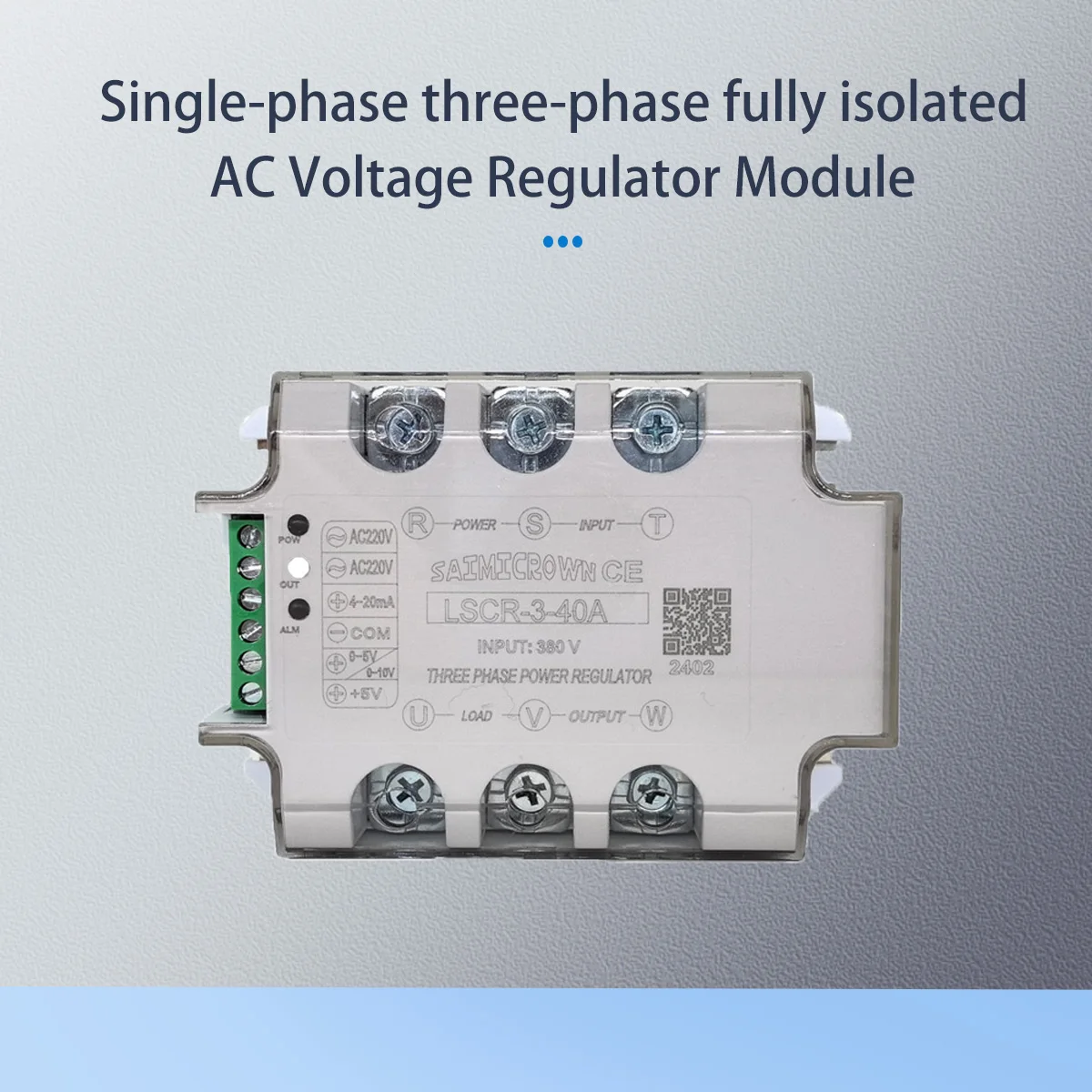 Single Phase 25A 220V AC Voltage Regulator Module,SSR SCR 4-20mA,0-10V Potentiometer Control