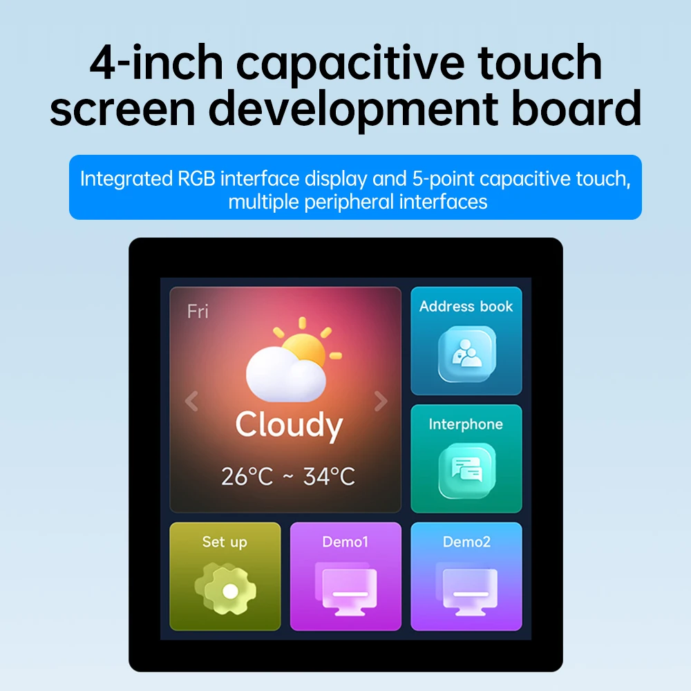 ESP32 S3 4-inch LCD Development Board Capacitive Touch Display 480x480 ESP32-S3-Touch-LCD-4 Support WiFi and Bluetooth