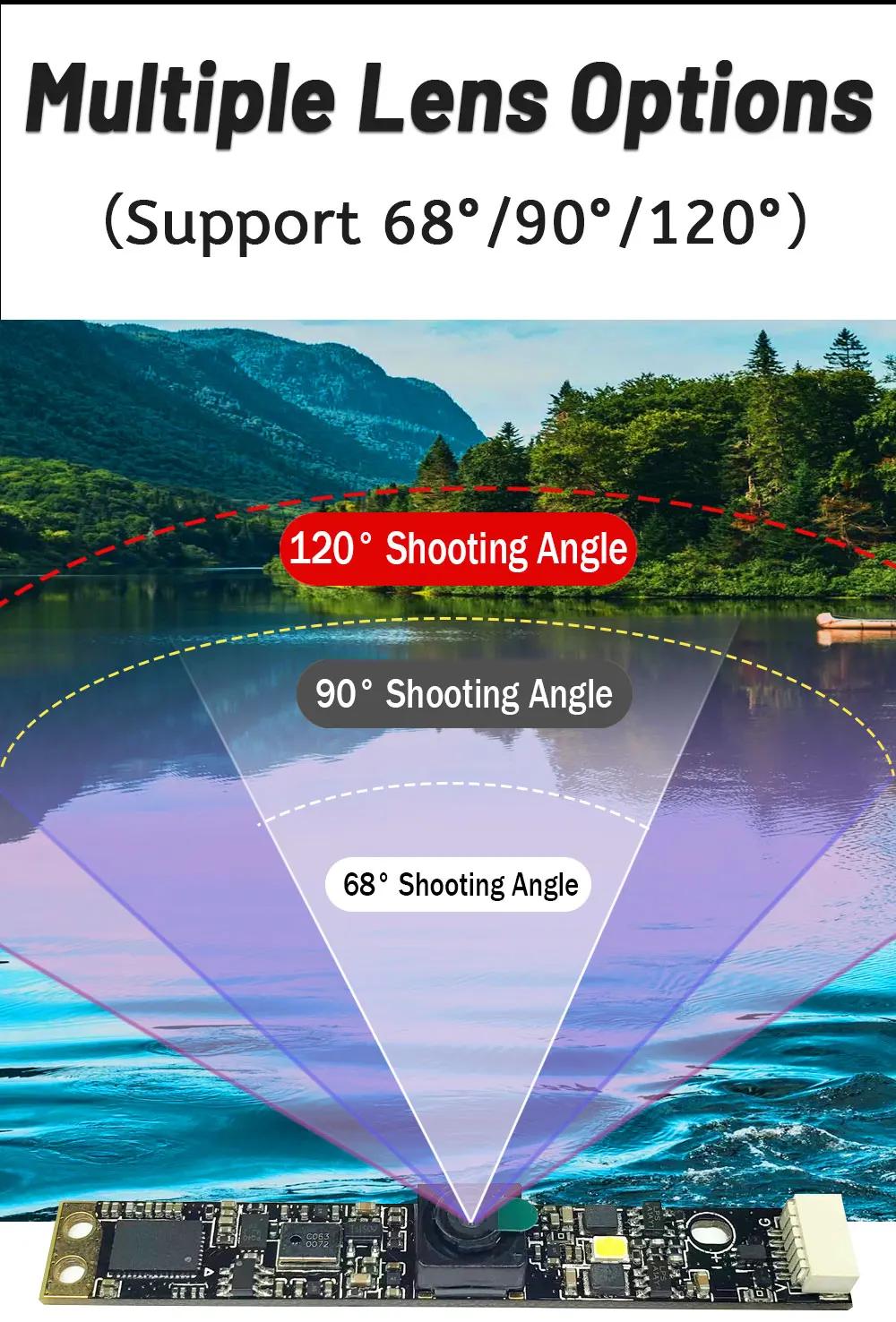 USB Camera Module OV5648 68 120 Degrees Auto Focus with Flash Light and Microphone HD 5MP for Win Android IOS Linx