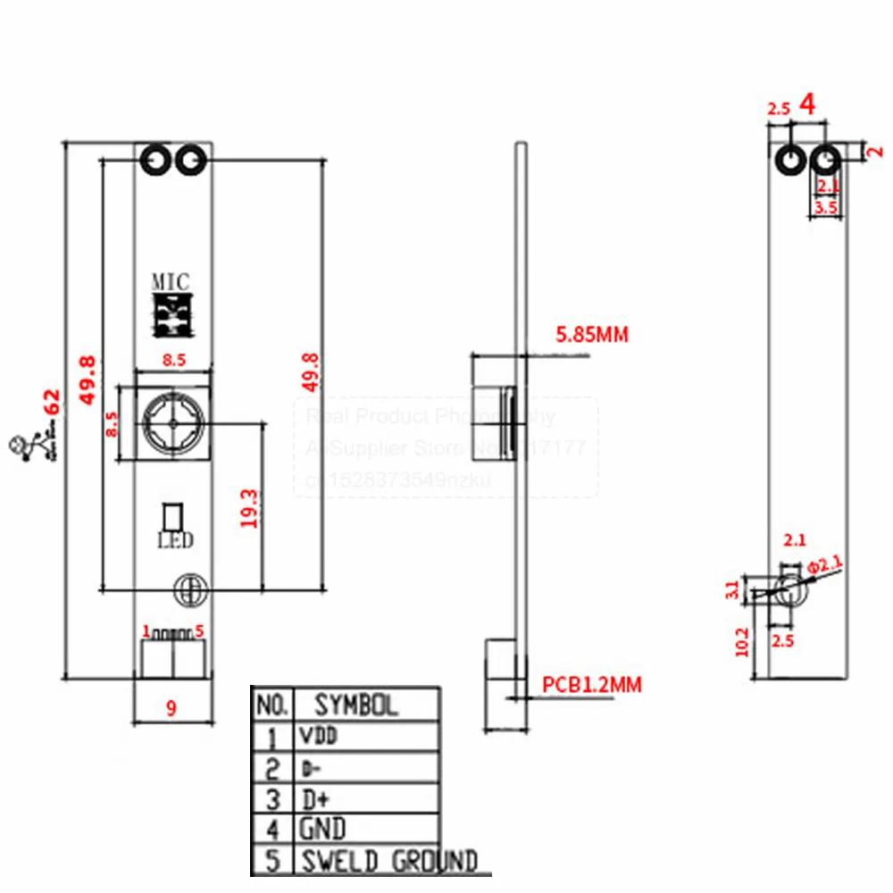 USB Camera Module OV5648 68 120 Degrees Auto Focus with Flash Light and Microphone HD 5MP for Win Android IOS Linx
