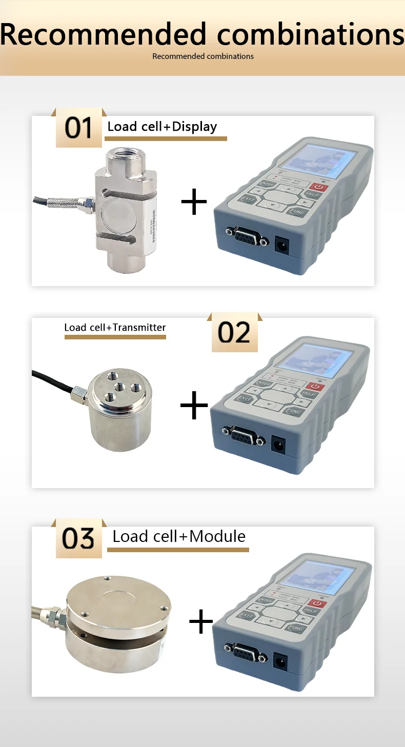 BENGBUZZYQ 0-200kg Button Load Cell Weight Sensor & Handheld Indicator RS232 Compression Force Transducer for Industrial Use