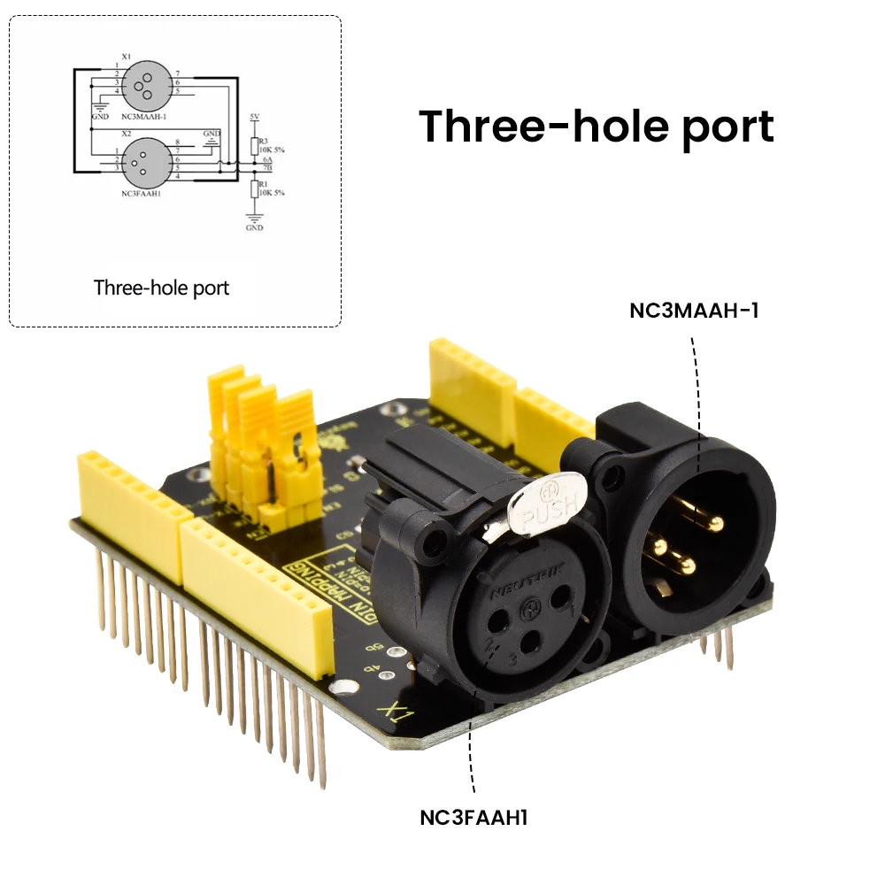 Keyestudio DMX (RDM)Shield for Arduino UNO / Control Speakers&Light &Smoke Machine