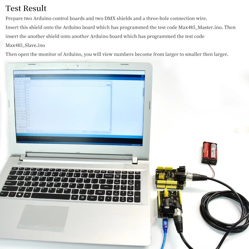 Keyestudio DMX (RDM)Shield for Arduino UNO / Control Speakers&Light &Smoke Machine