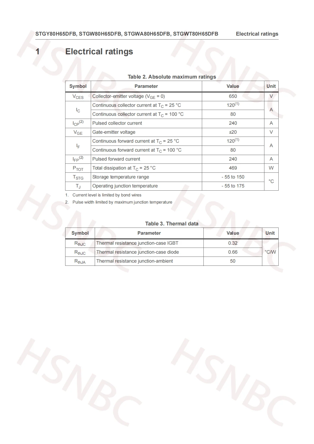 10PCS STGWA80H65DFB GWA80H65DFB TO-247 80A 650V IGBT Power Transistor 100% New Original