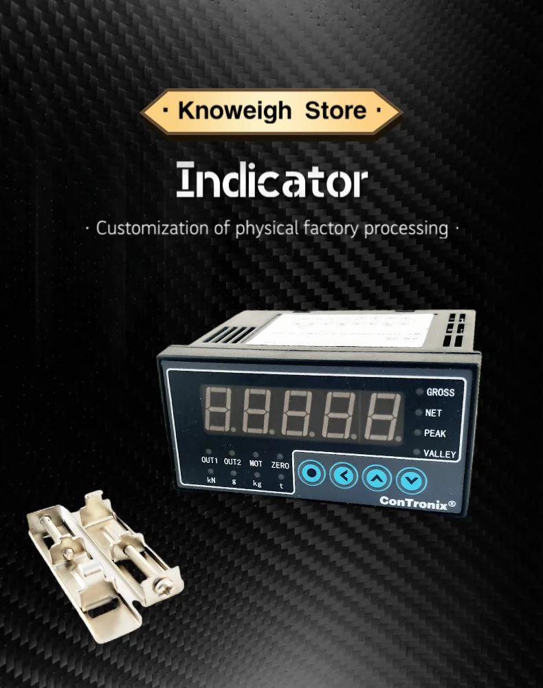 Weight Indicator Meter for Factory Automation, Fast 10/s Measurement, Gross/Net + Peak/Valley Wide Display Range -19999 to 45000