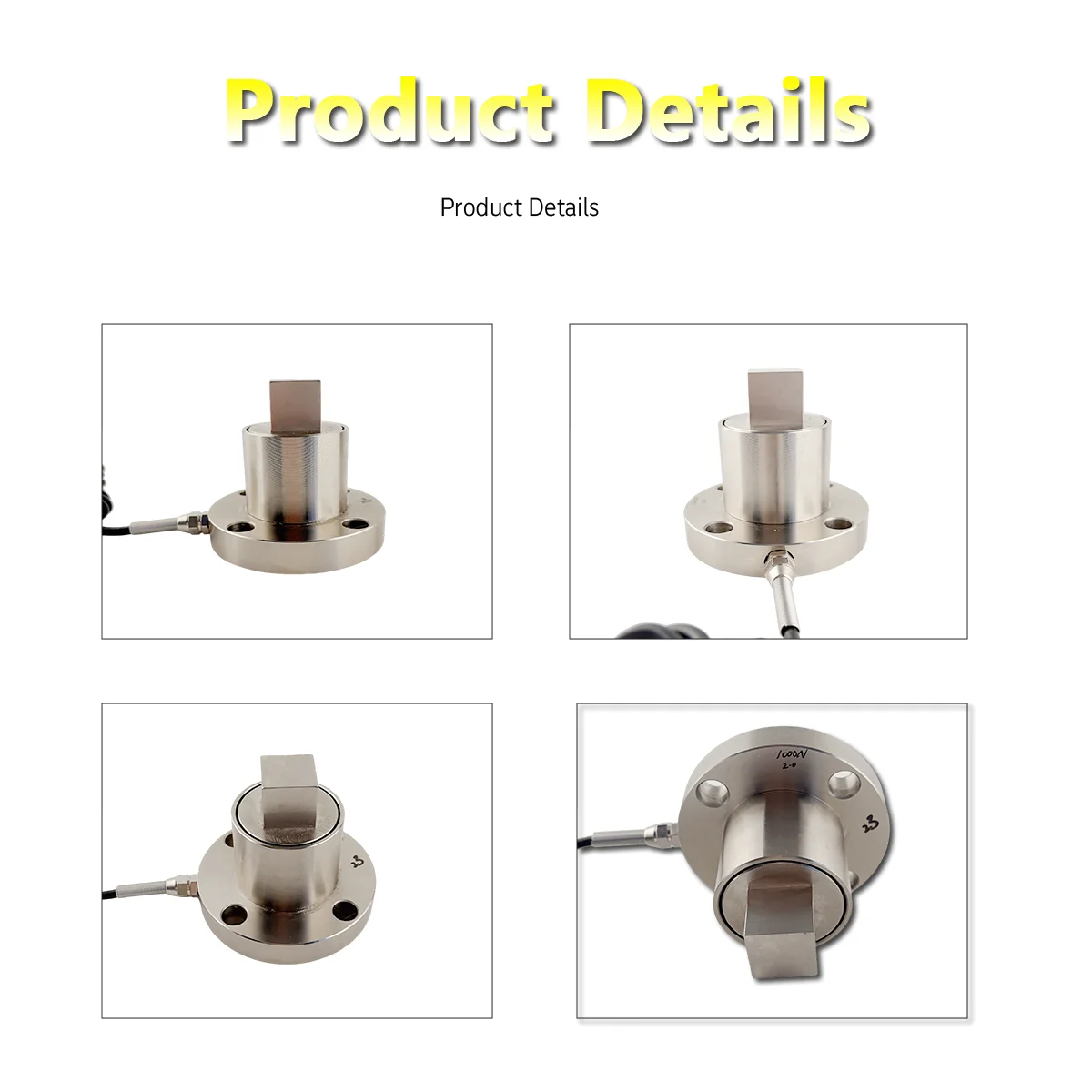 ZHIZHONGYIQI Static Torque Sensor Square Drive Flange Type Torque Meter High Precision 2~2000N.m Measuring Range Alloy Steel