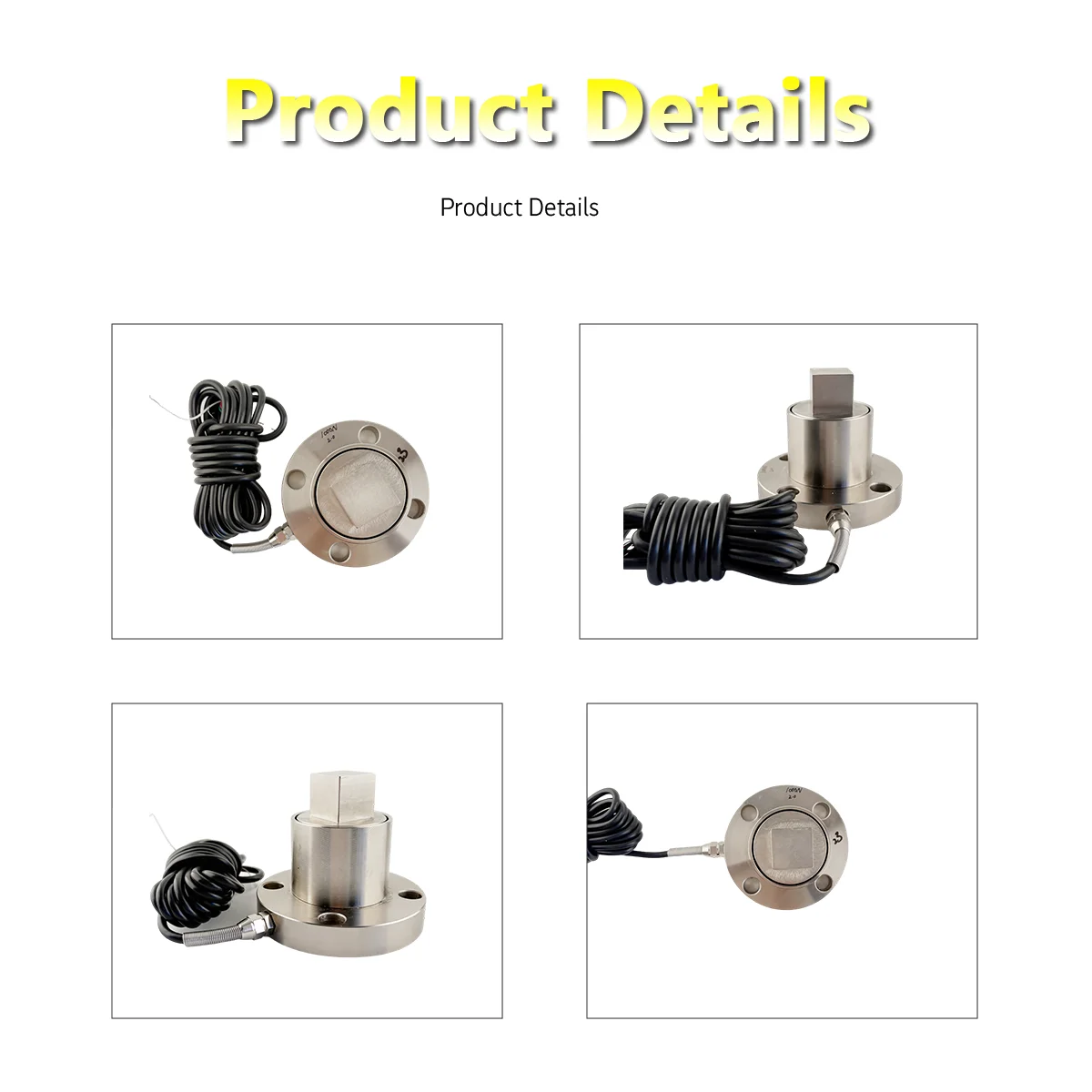 ZHIZHONGYIQI Static Torque Sensor Square Drive Flange Type Torque Meter High Precision 2~2000N.m Measuring Range Alloy Steel