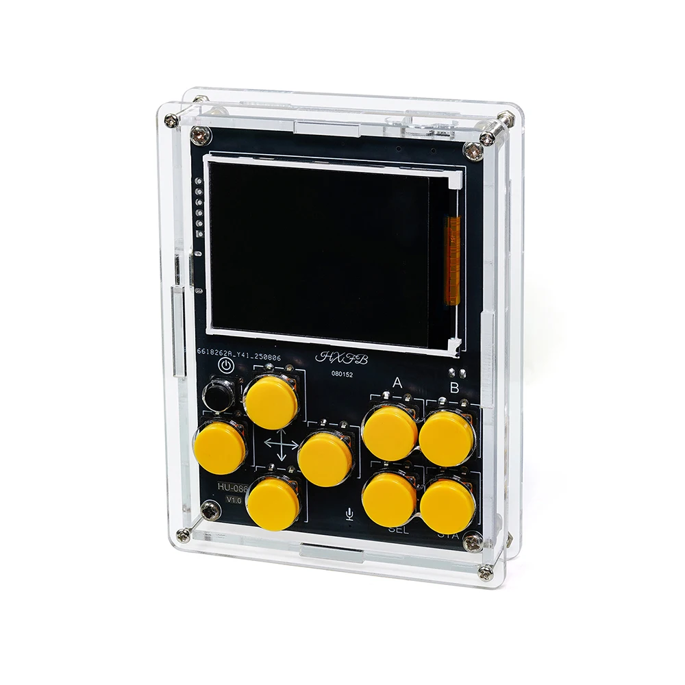 Handheld DIY Kit Game Console with Xiaozhi AI Voice Dialogue Built in 25 Classic Games Weather Clock Music Spectrum Electronic