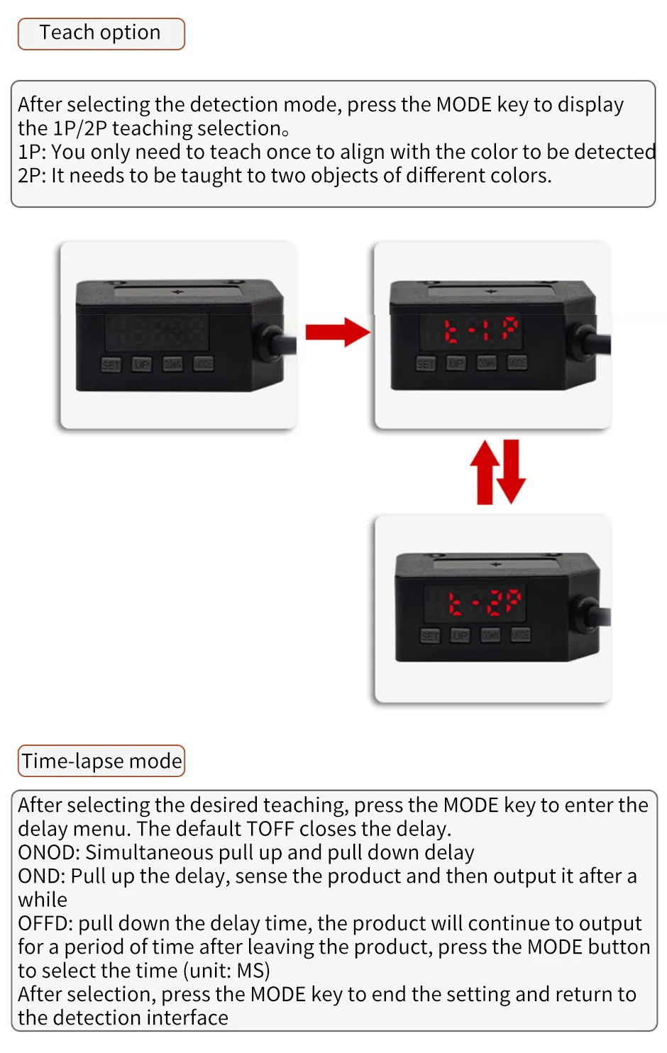 GTRIC Color Sensor Photoelectric Switch RGB Mark Recognition Deviation Correction 12-24V DC NPN PNP Differentiation Positioning