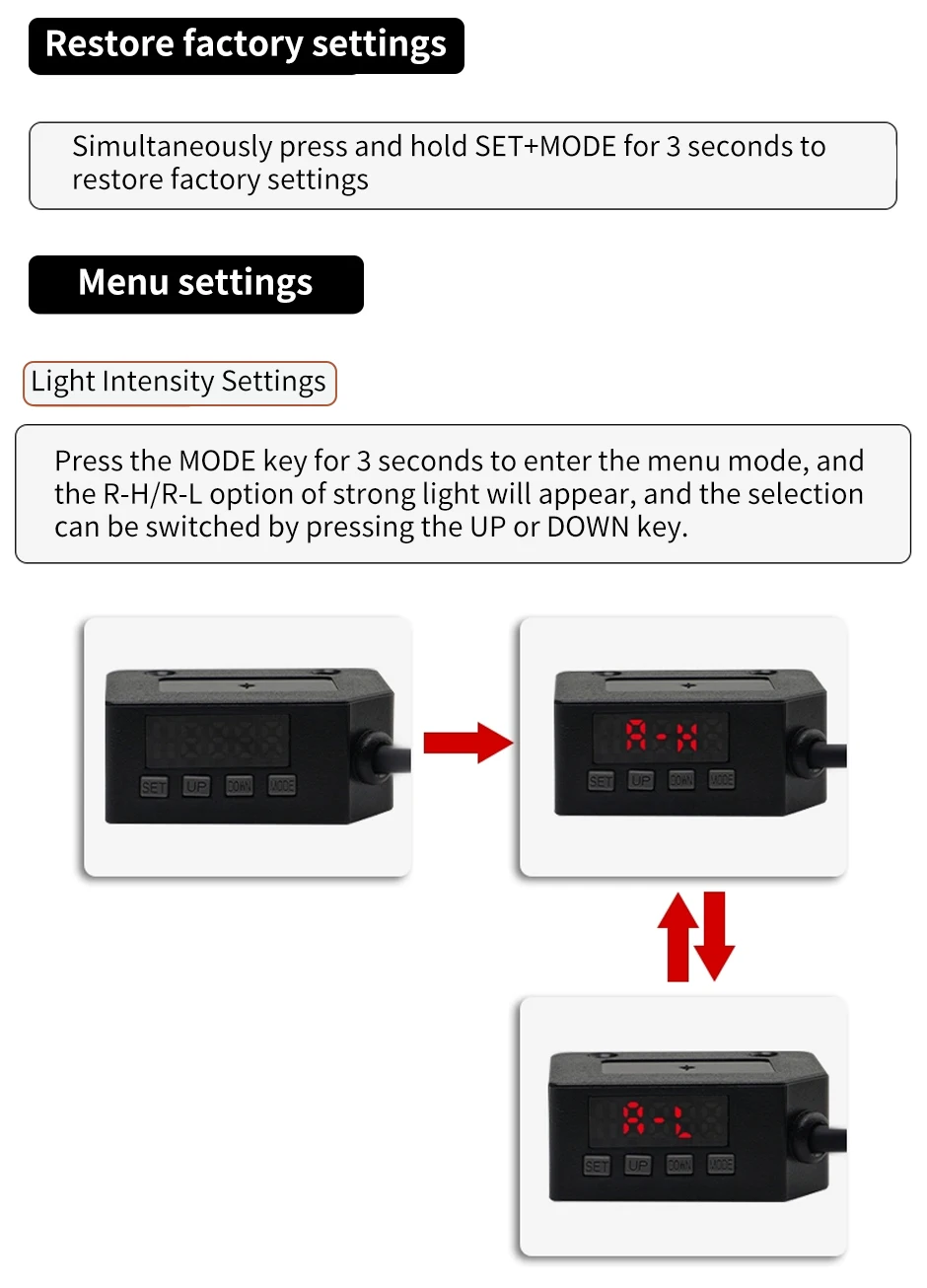 GTRIC Color Sensor Photoelectric Switch RGB Mark Recognition Deviation Correction 12-24V DC NPN PNP Differentiation Positioning