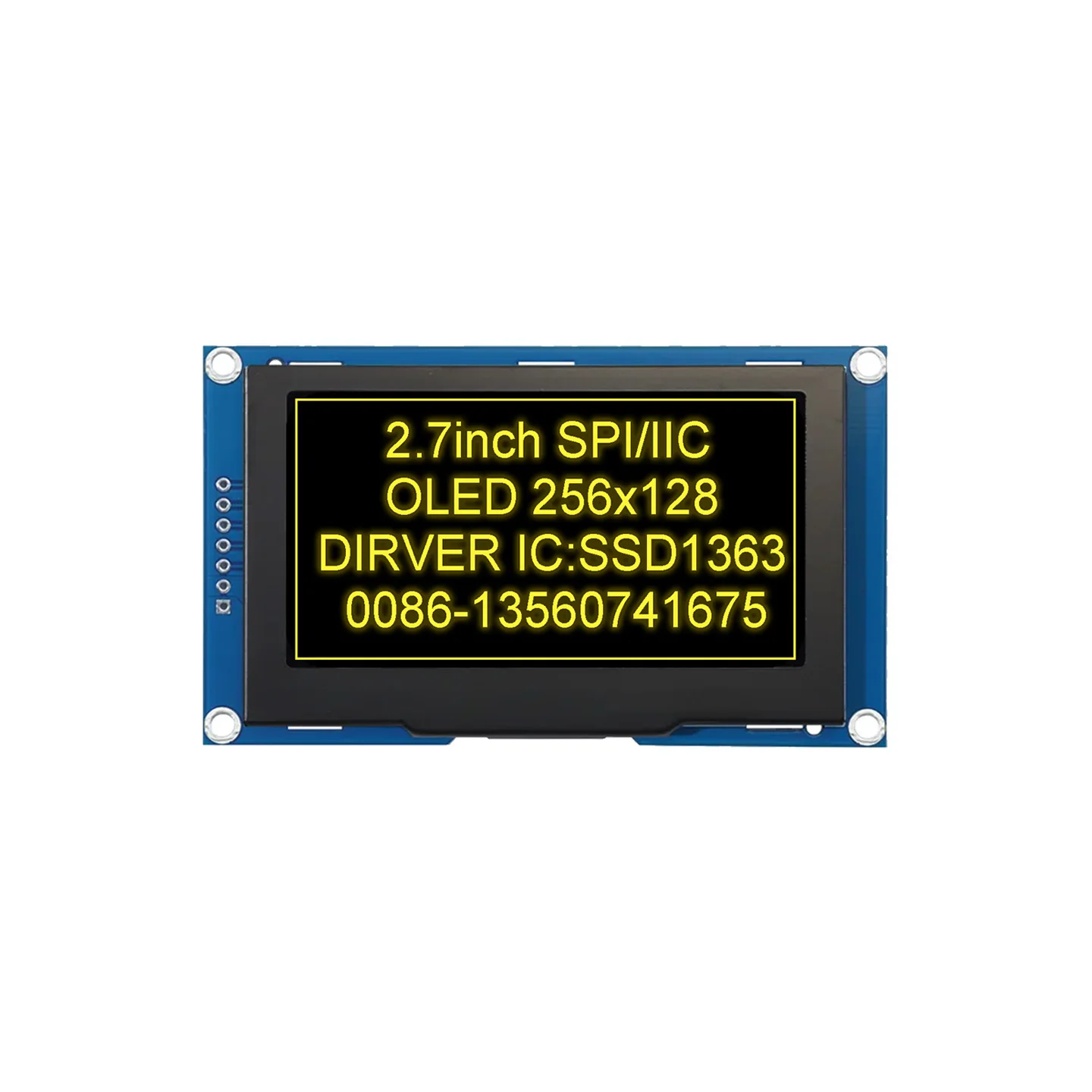 2.7 Inch 256*128 OLED Display Screen COG SPI IIC I2C interface 4PIN 7PIN 30PIN LCD Panel 256x128