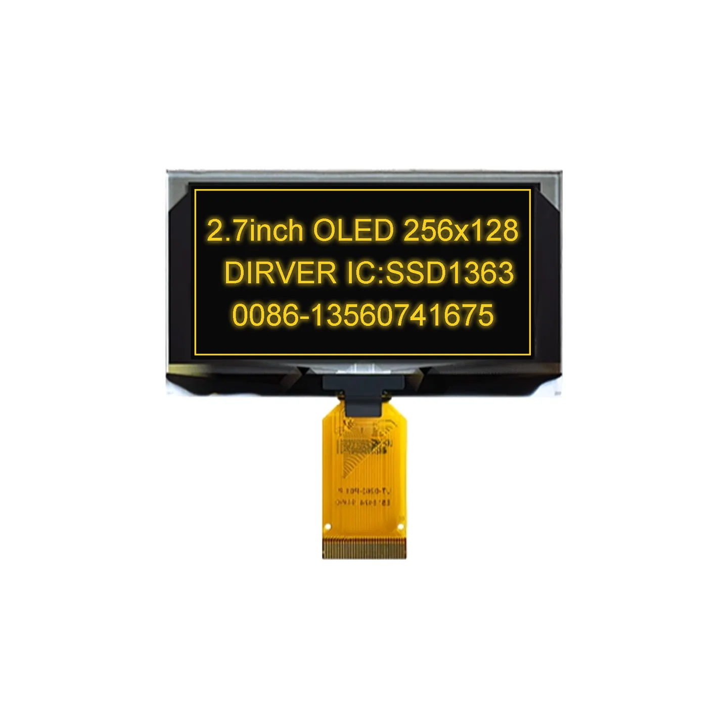 2.7 Inch 256*128 OLED Display Screen COG SPI IIC I2C interface 4PIN 7PIN 30PIN LCD Panel 256x128