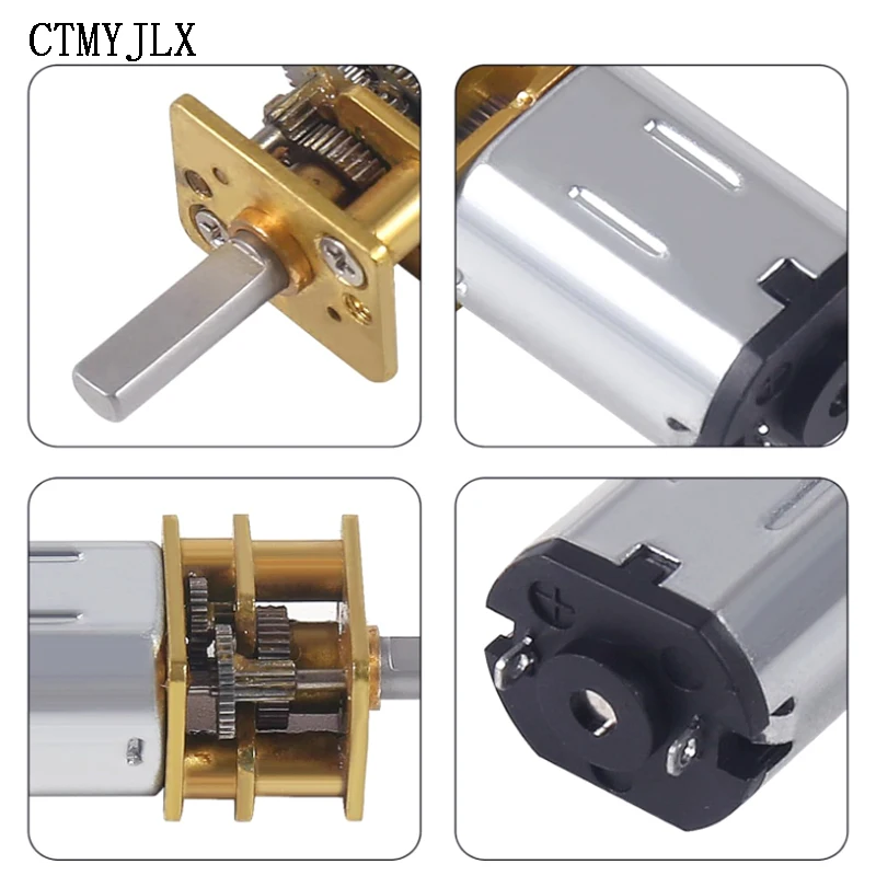 10pcs DC 3V 6V 12V GA12-N20 Micro Metal Gear Motor Gear Wheel Gear Motor 15RPM 30RPM 50RPM 100RPM 200RPM 300RPM 500RPM 1000RPM