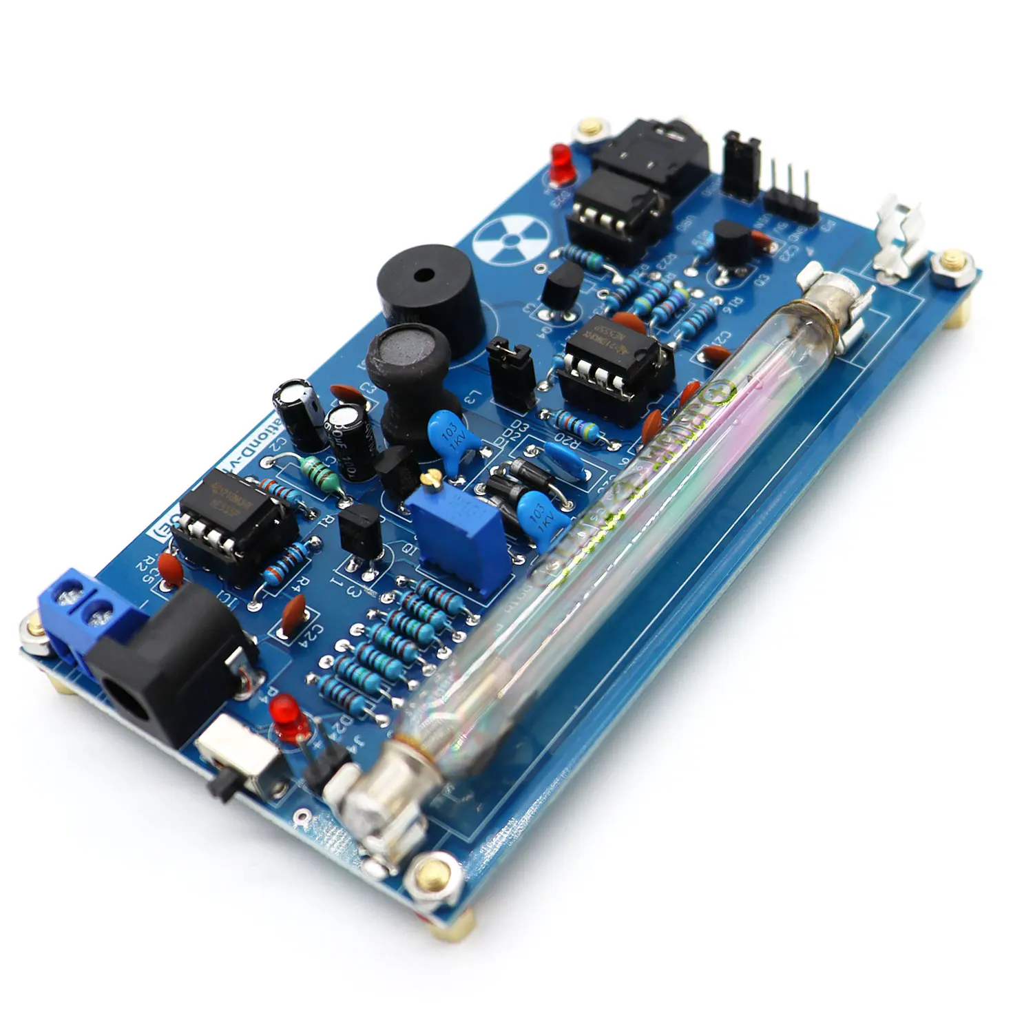 Assembled Radiation Detector System, DIY Miller Tube Tube Nuclear Radiation Detector Geiger Counter Kit Module Experimental