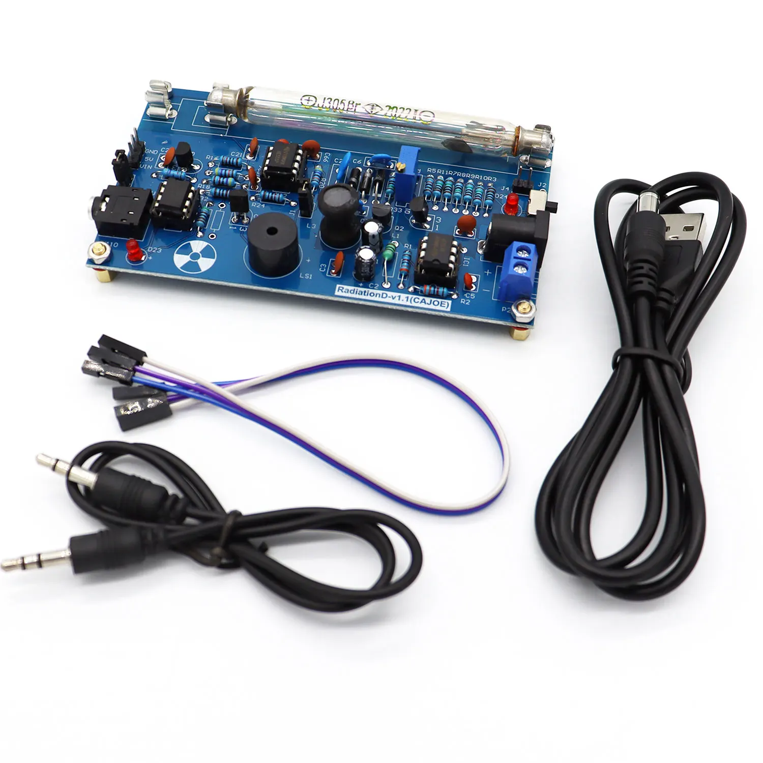 Assembled Radiation Detector System, DIY Miller Tube Tube Nuclear Radiation Detector Geiger Counter Kit Module Experimental