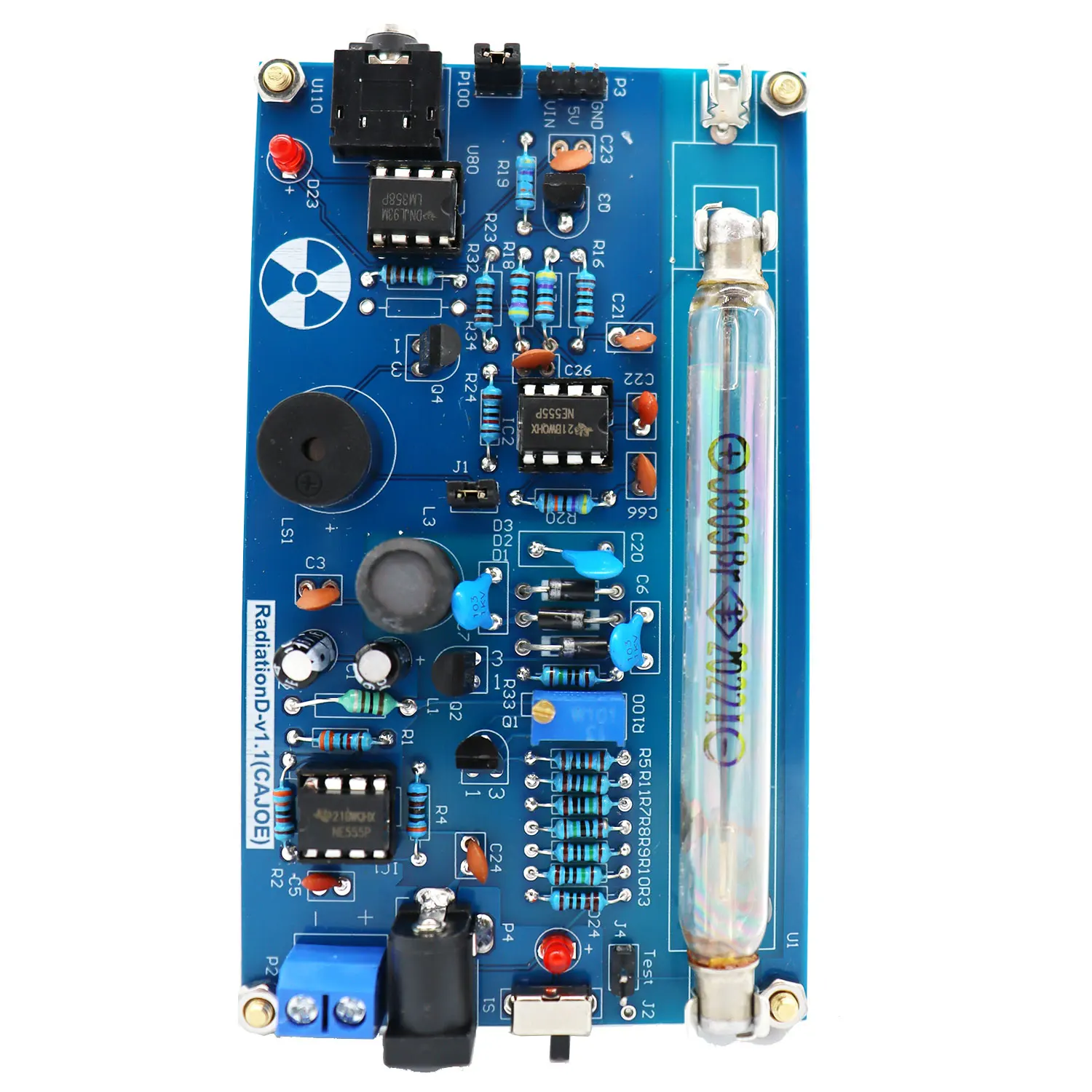 Assembled Radiation Detector System, DIY Miller Tube Tube Nuclear Radiation Detector Geiger Counter Kit Module Experimental