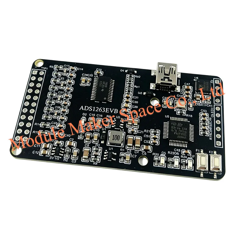 ADS1263 10-Channel 32-bit Precision ADC Module & Data Acquisition Card with 24-bit Aux ADC, 32ksps, for Strain/Temp