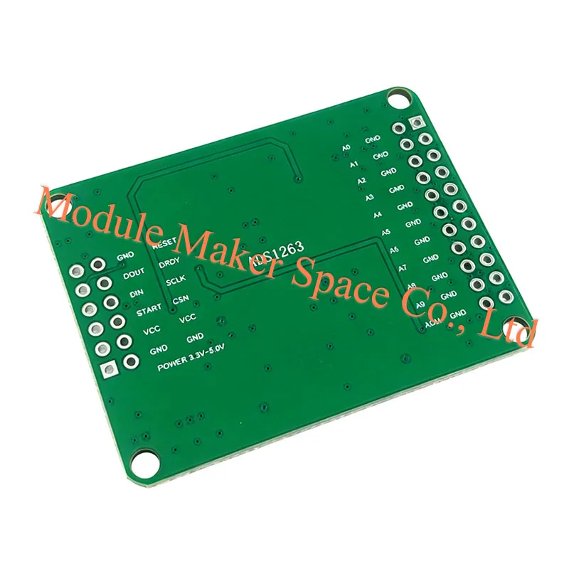 ADS1263 10-Channel 32-bit Precision ADC Module & Data Acquisition Card with 24-bit Aux ADC, 32ksps, for Strain/Temp