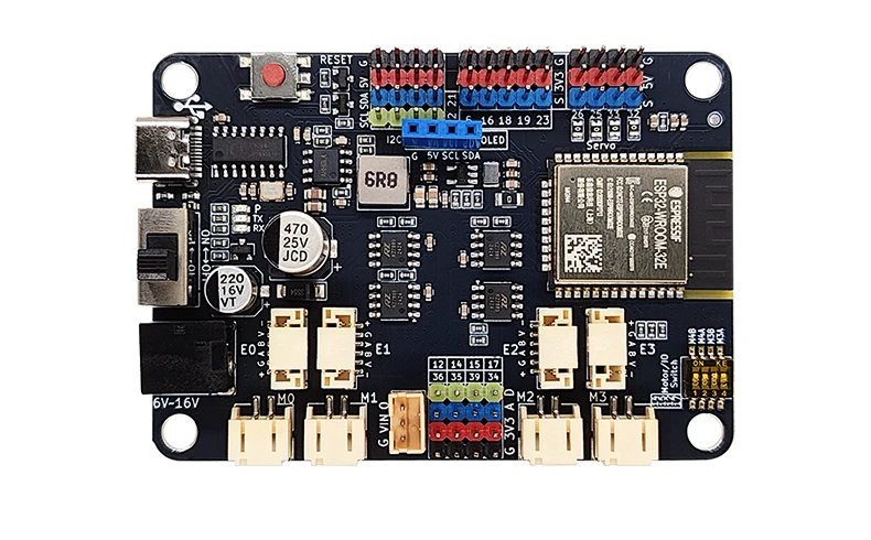 Maker-ESP32-pro 2.4GHz WiFi & Bluetooth ESP32-WROOM-32E 6-16V 3A High-Current USB-C Motor Driver (4 Encoder or 4 DC/4 Servo)
