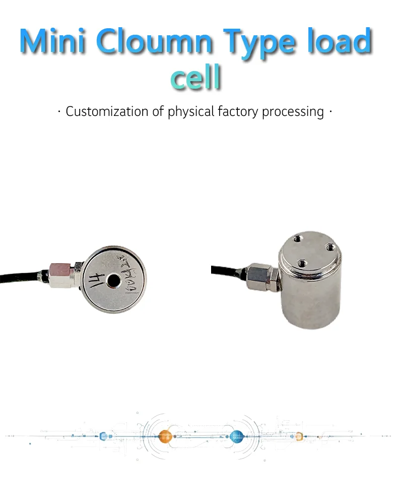 Mini Load Cell 0-50kg Stainless Steel Column Type Force Sensor 2.0mV/V High Accuracy 10kHz Response Industrial Pressure Sensor