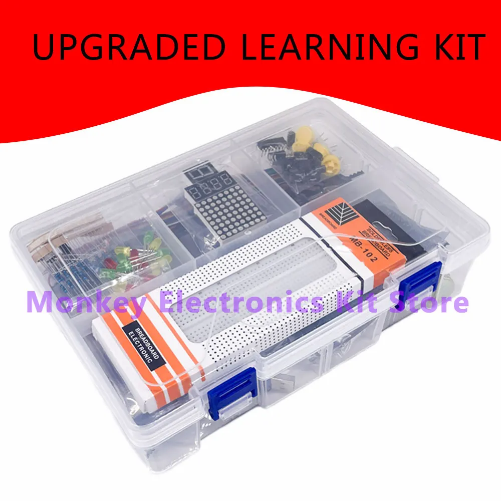 Electronic Starter Learning DIY Kit for arduino UNO R3 Electronic Moudle 830-hole Breadboard 1602 LCD, DHT11 Sensor Upgraded Kit