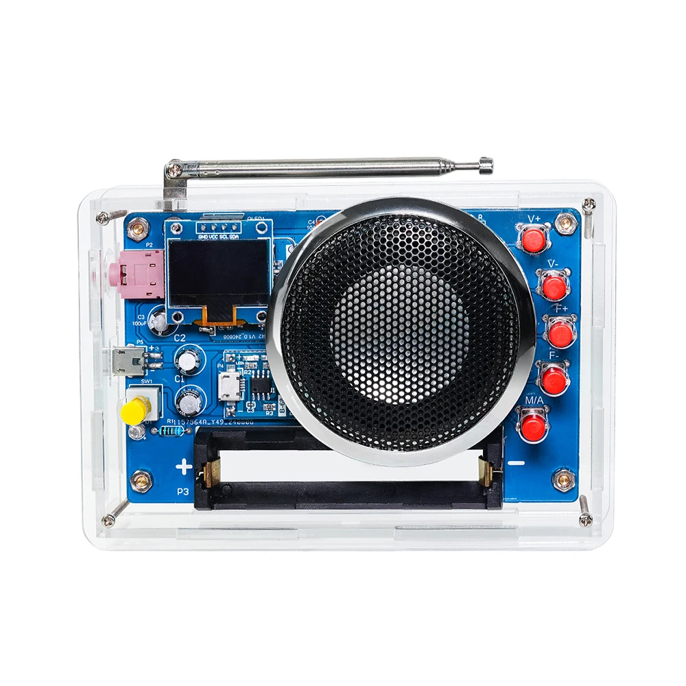 RDA5807 FM Radio DIY Kit Rechargeable FM 87-108MHz OLED Display DIY Electronics Welding Assembly Practice Parts