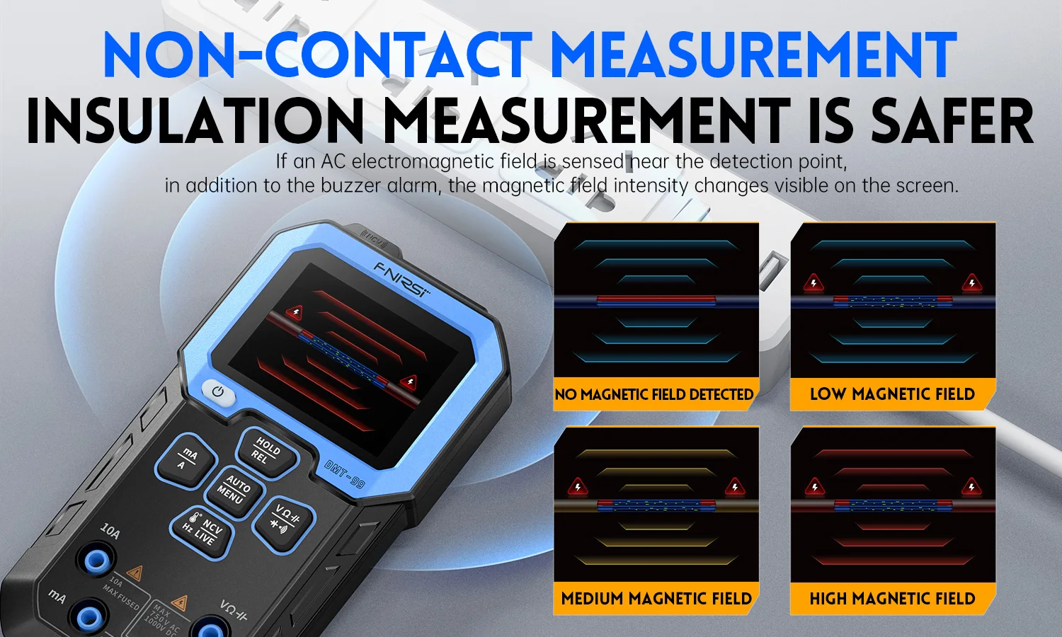 FNIRSI DMT-99 Smart Multimeter True RMS NCV Auto Range 100000 Counts AC/DC Voltage Current Temperature Meter