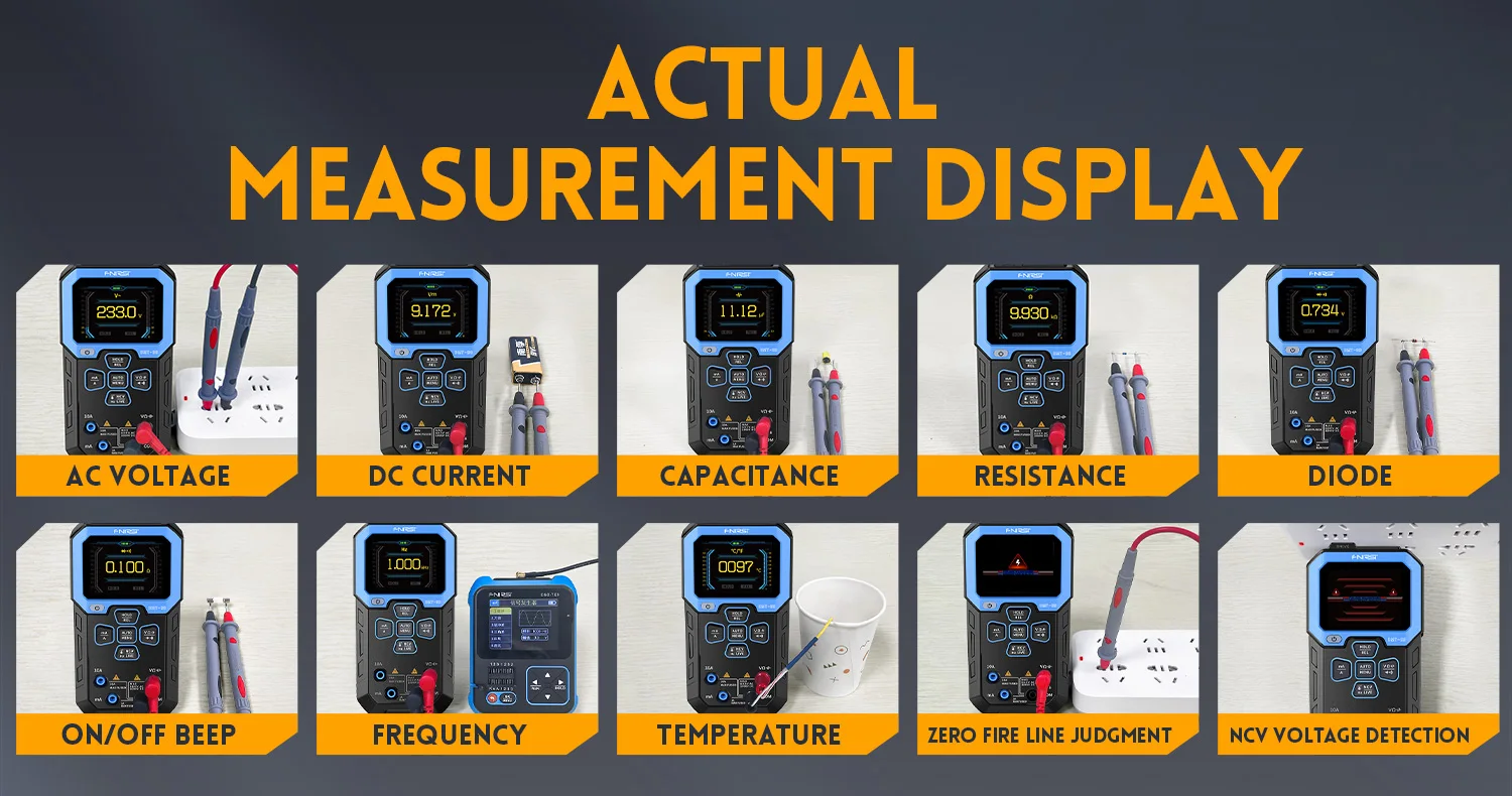 FNIRSI DMT-99 Smart Multimeter True RMS NCV Auto Range 100000 Counts AC/DC Voltage Current Temperature Meter
