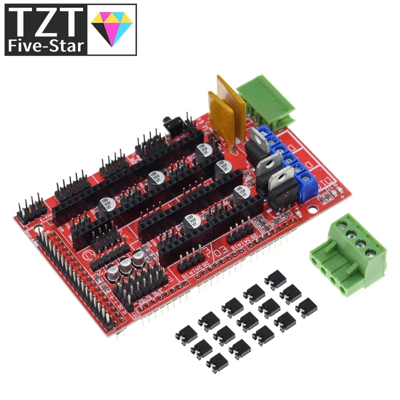 3D Printer Mega 2560 R3 + RAMPS 1.4 Control Panel+ 5pcs A4988 or DRV8825 Stepper Motor Drive For 3D Printer Kit For arduino kit