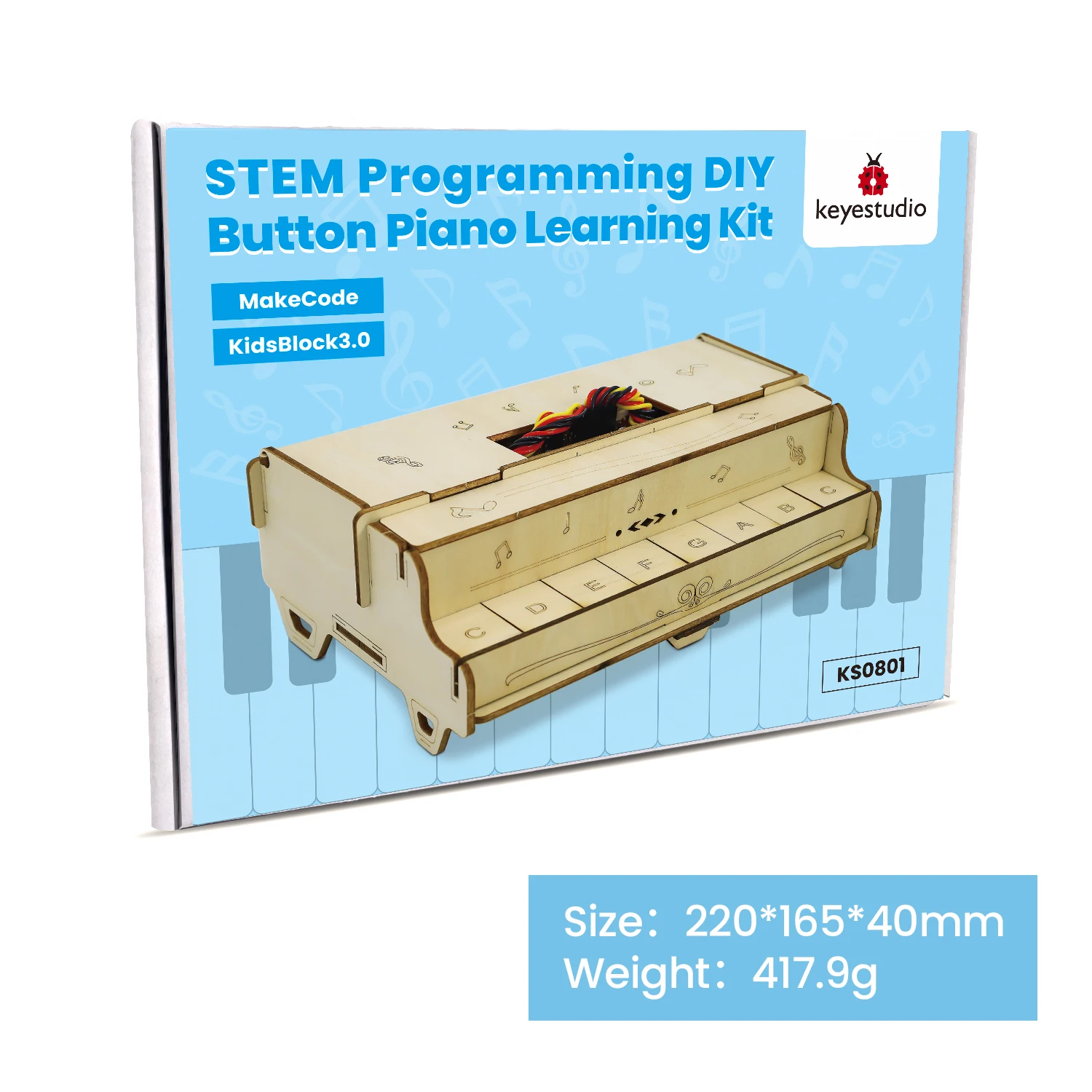 Keyestudio ESP32 Piano Learning Kit DIY Button STEM Programming Toys For Arduino DIY Starter Kit ForMicrobit V2 Kit Teenager Toy