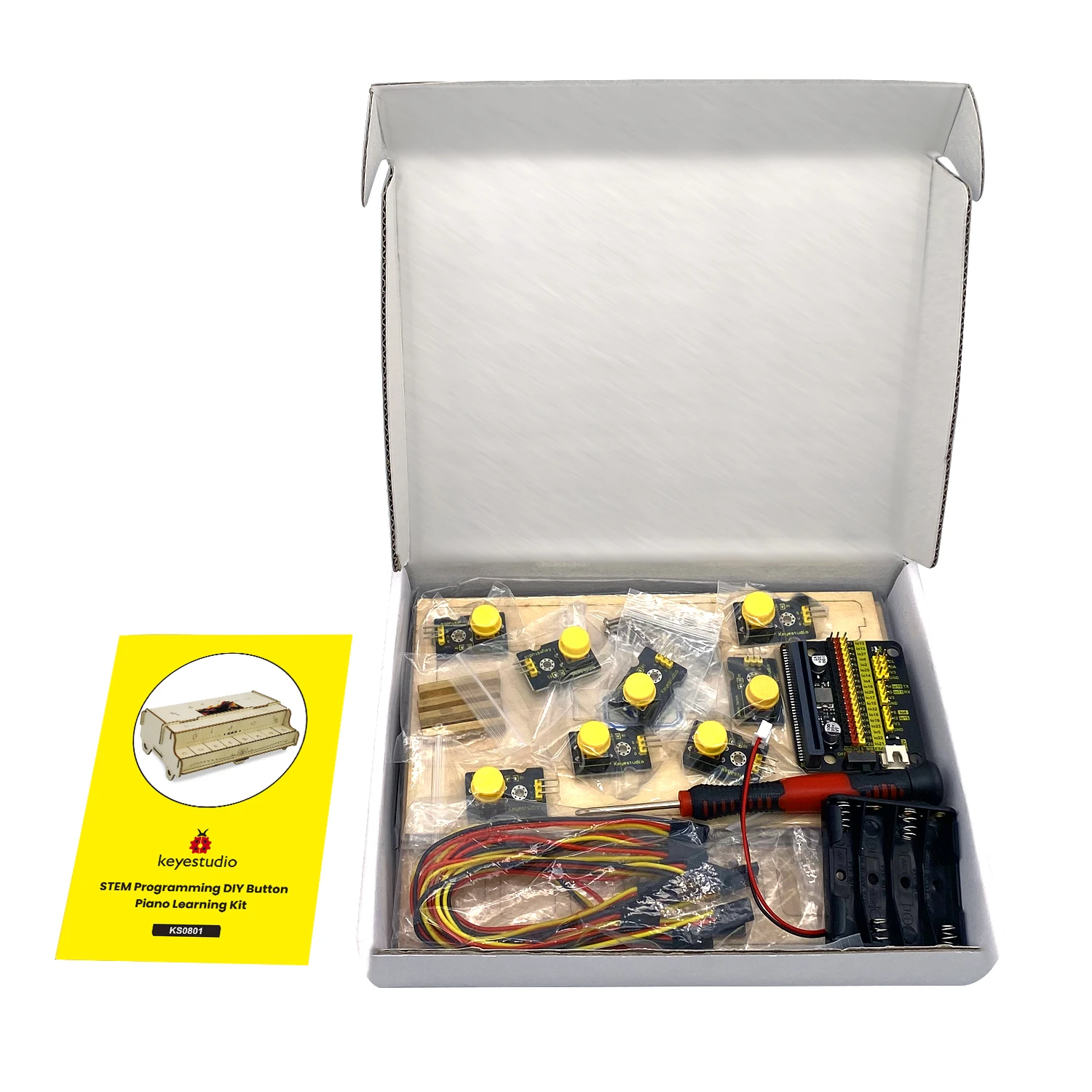 Keyestudio ESP32 Piano Learning Kit DIY Button STEM Programming Toys For Arduino DIY Starter Kit ForMicrobit V2 Kit Teenager Toy