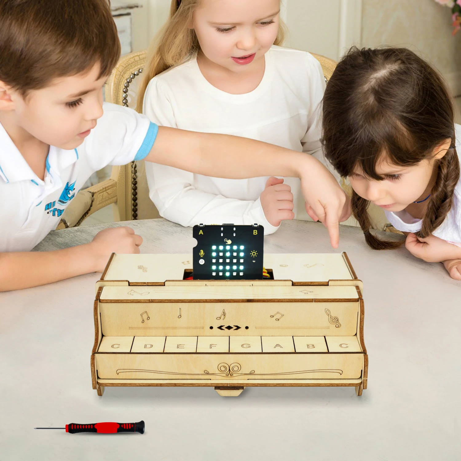 Keyestudio ESP32 Piano Learning Kit DIY Button STEM Programming Toys For Arduino DIY Starter Kit ForMicrobit V2 Kit Teenager Toy