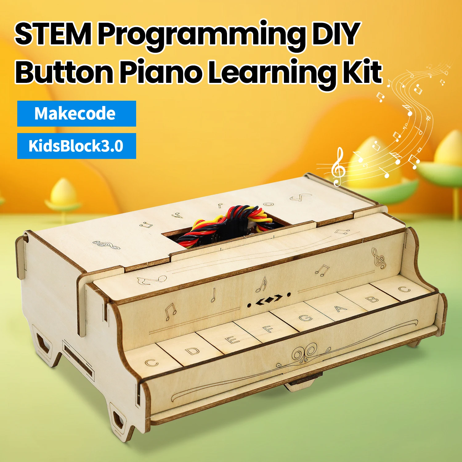Keyestudio ESP32 Piano Learning Kit DIY Button STEM Programming Toys For Arduino DIY Starter Kit ForMicrobit V2 Kit Teenager Toy