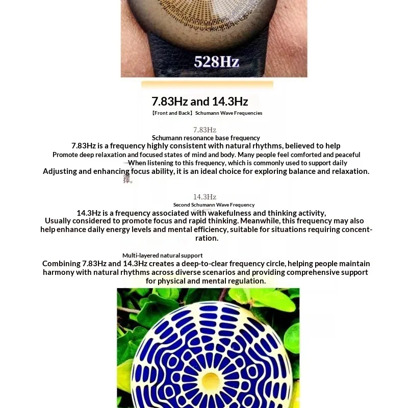 MWO Multi-Frequency Resonance Energy Bracelet for Meditation Inner Balance Purification Awakening Jewelry Accessory
