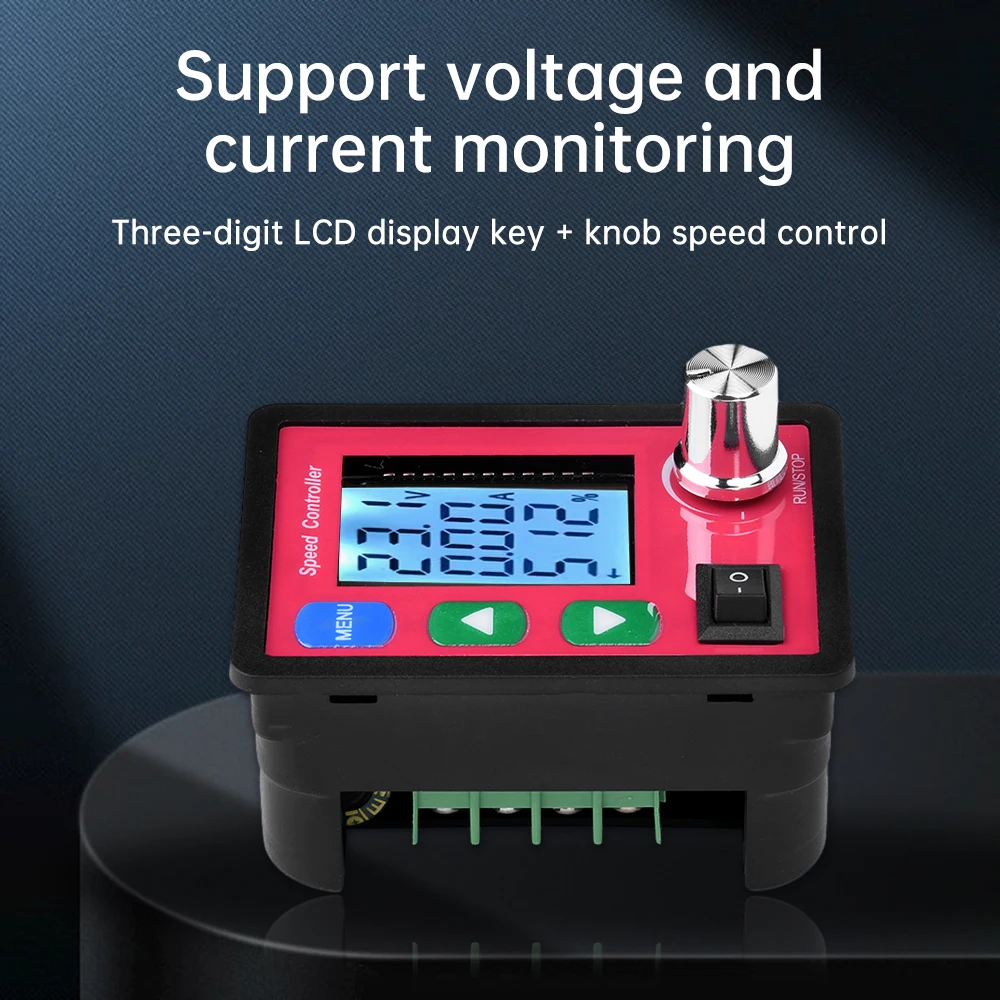 PWM Wireless Remote Control Intelligent DC Brush Motor Speed Controller Support voltage and current monitoring DC6V-55V 20A