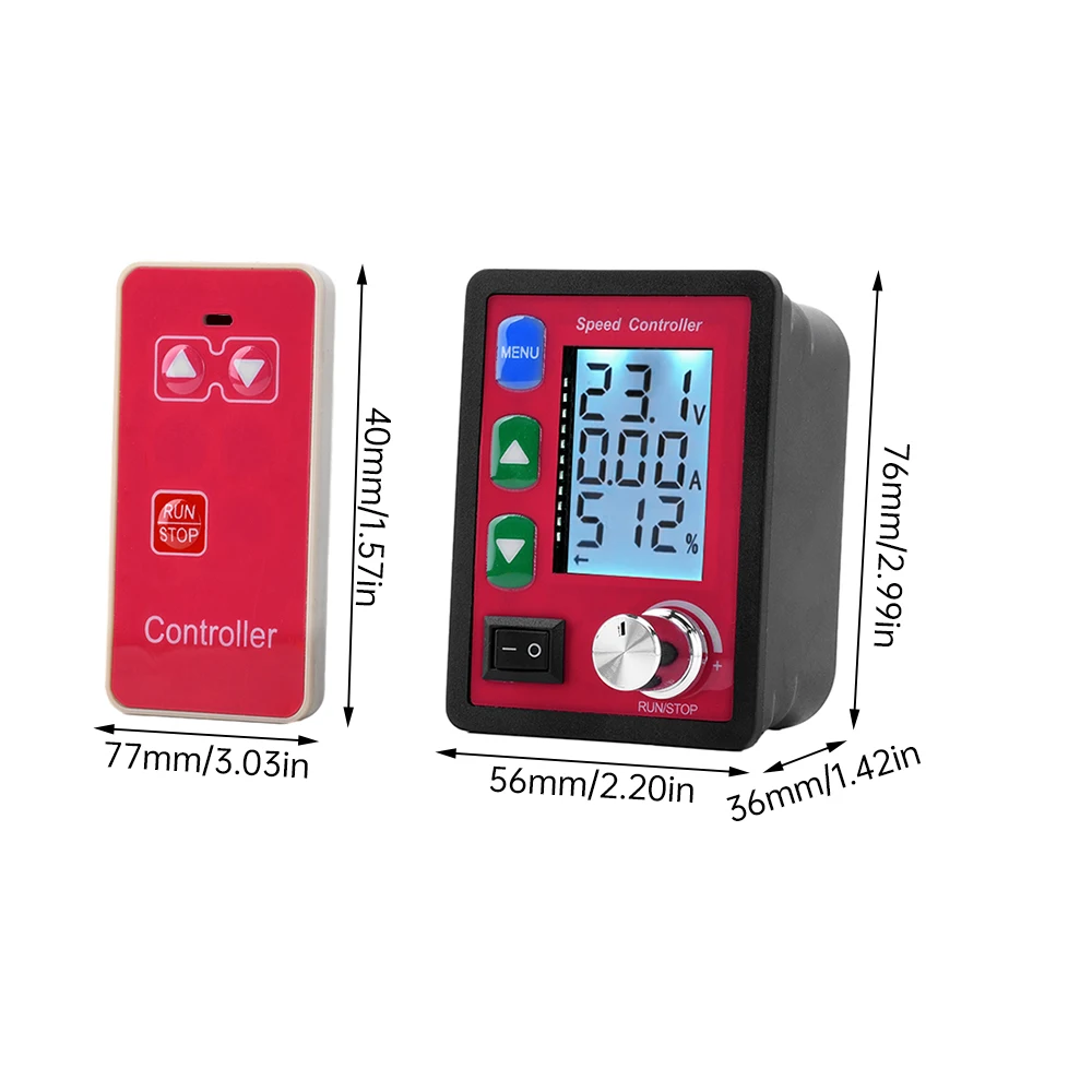 PWM Wireless Remote Control Intelligent DC Brush Motor Speed Controller Support voltage and current monitoring DC6V-55V 20A