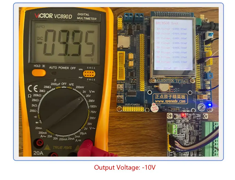 DAC8568 8-Channel 16-Bit High Precision DAC Module ±10V Adjustable Output SPI Interface Industrial Grade