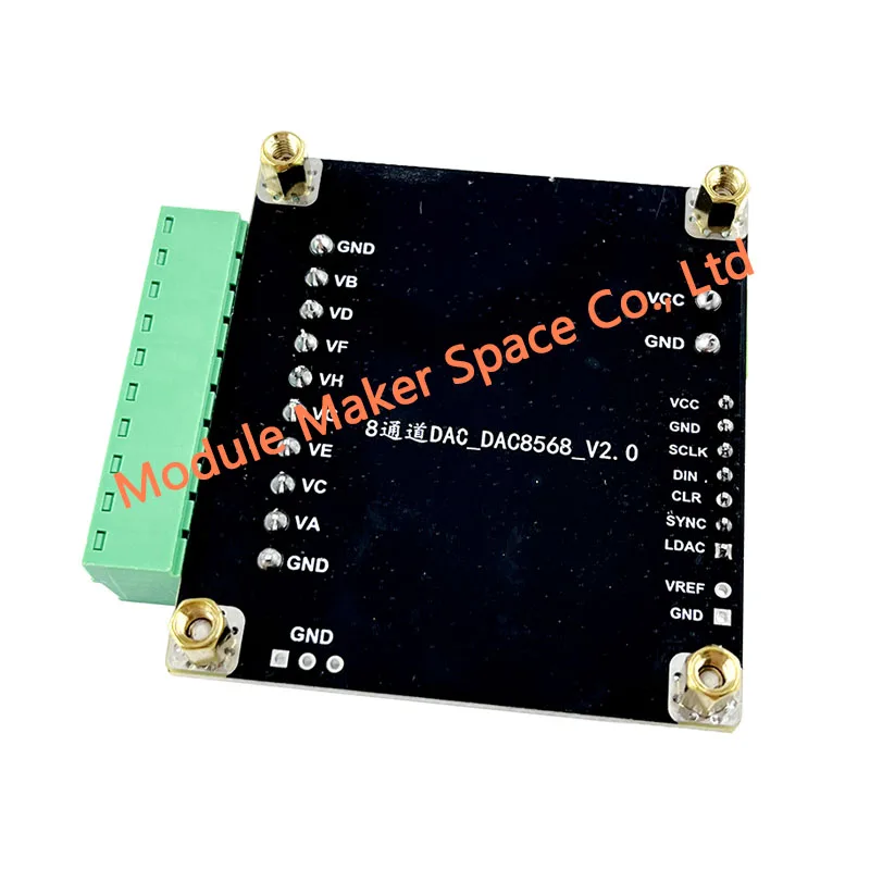 DAC8568 8-Channel 16-Bit High Precision DAC Module ±10V Adjustable Output SPI Interface Industrial Grade
