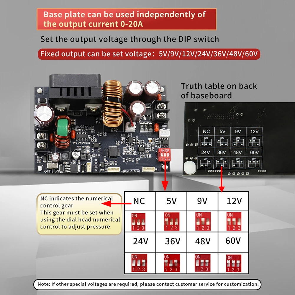 XY6020LS CNC Step-Down DC Adjustable Stabilized Voltage Power Supply 0-60V 20A 1200W Constant Voltage Constant Current Module