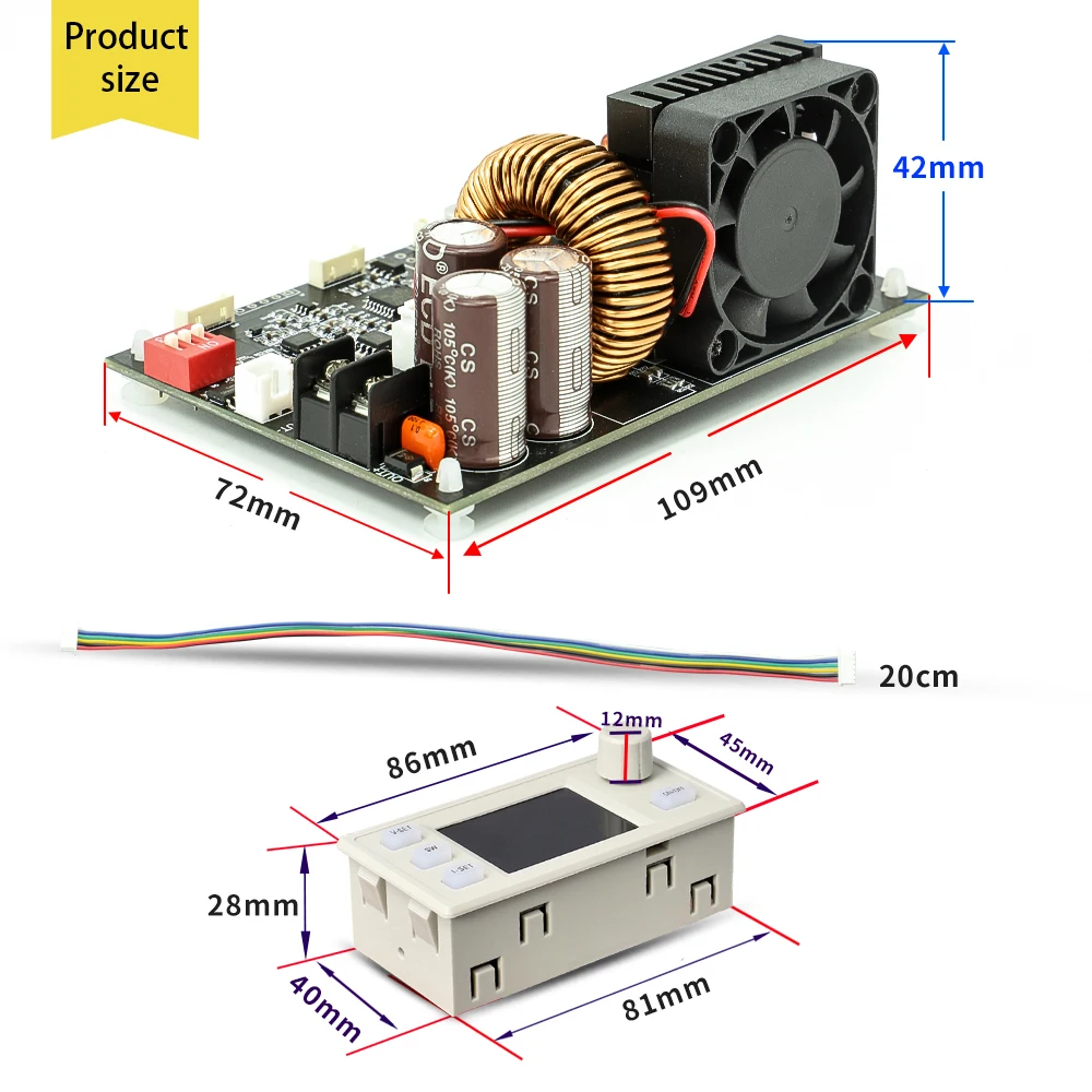 XY6020LS CNC Step-Down DC Adjustable Stabilized Voltage Power Supply 0-60V 20A 1200W Constant Voltage Constant Current Module