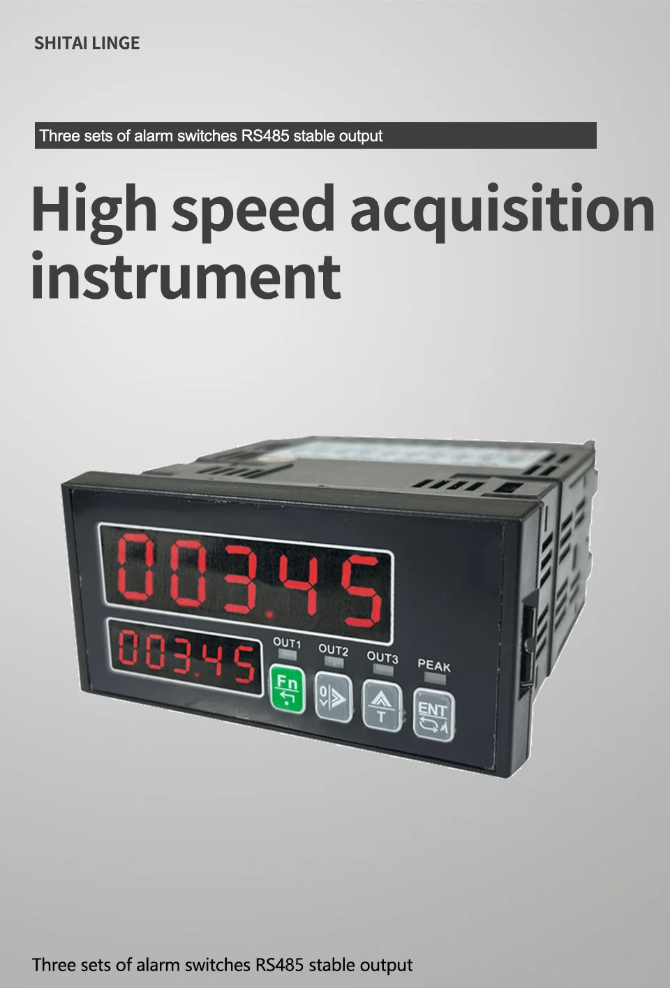 Weighing Sensor Indicator Transducer Display Unit Double 5-Digit Segment High Speed Acquisition Instrument for Load Cell