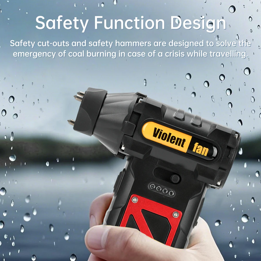 110000RPM Violent Blower Fan Electric Air Duster Adjustable wind speed Violent Blower Rechargeable with Light Car Cleaning