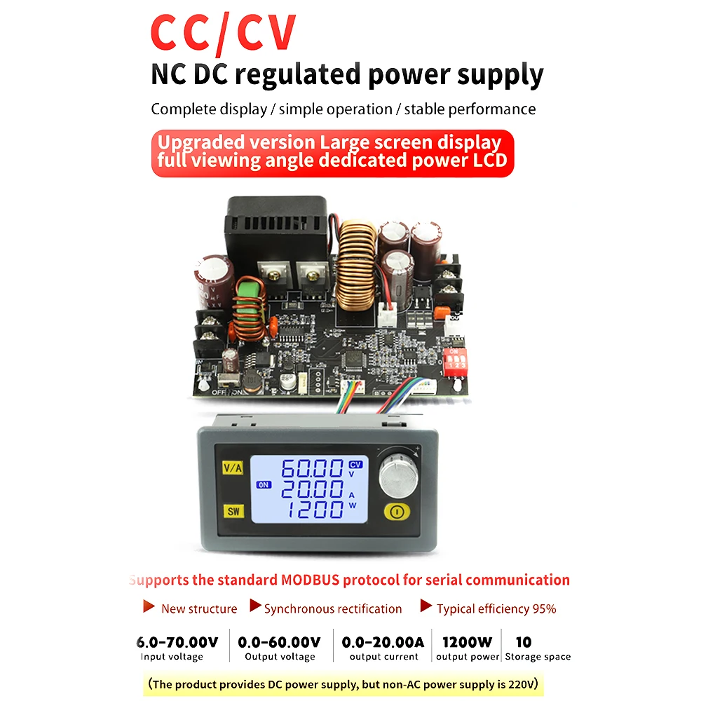 XY6020L CNC Direct Current Stabilized Voltage Power Supply Base Plate Constant Voltage and Current Step-down Module