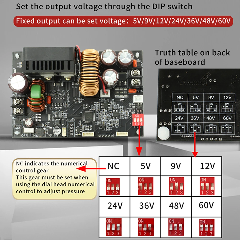 XY6020L CNC Direct Current Stabilized Voltage Power Supply Base Plate Constant Voltage and Current Step-down Module