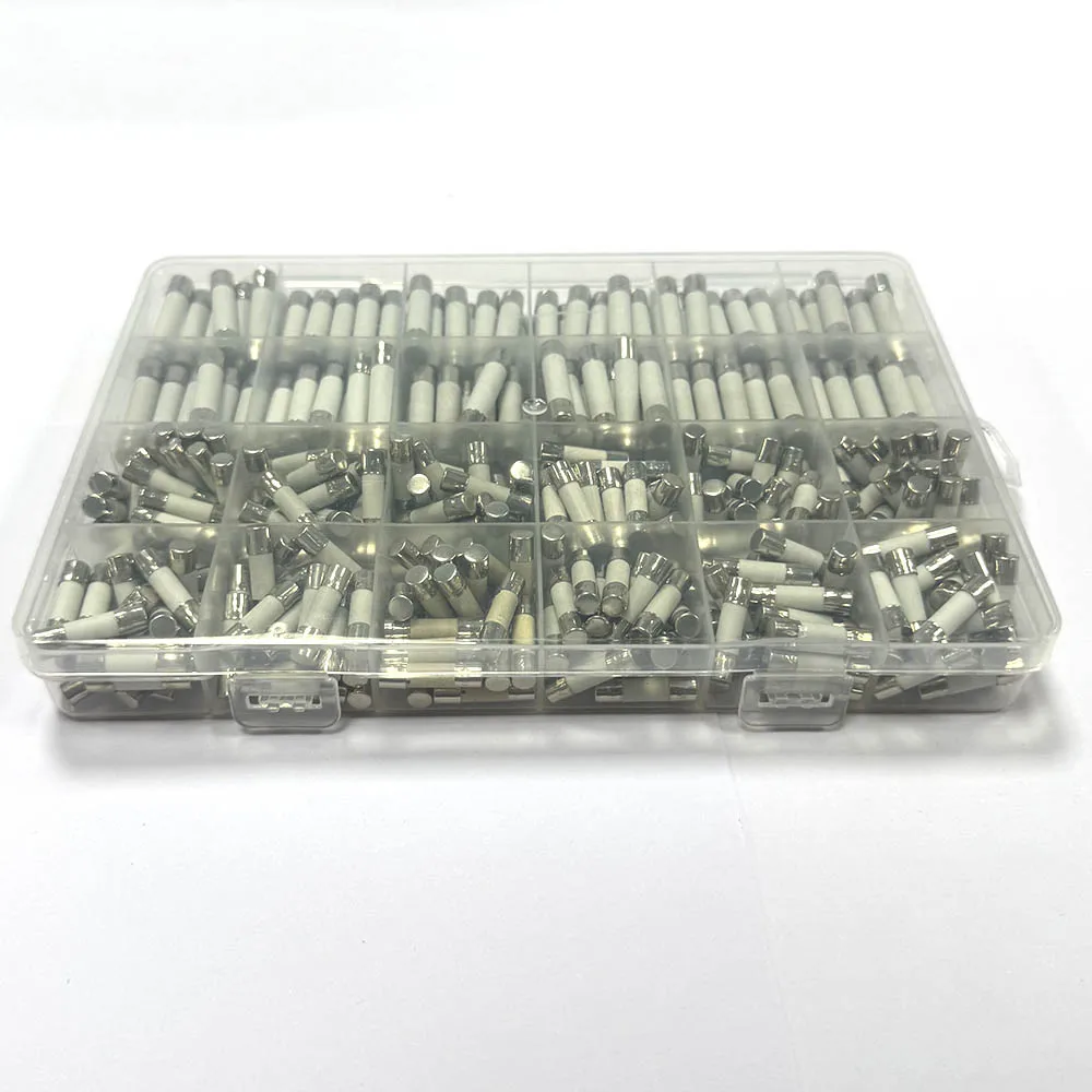 360pcs 24 Types 5*20mm 6*30mm Ceramic Fuse Combination Box 250V 0.25A 0.5A 1A 2A 2.5A 3A 4A 5A 6A 8A 10A 15A 20A